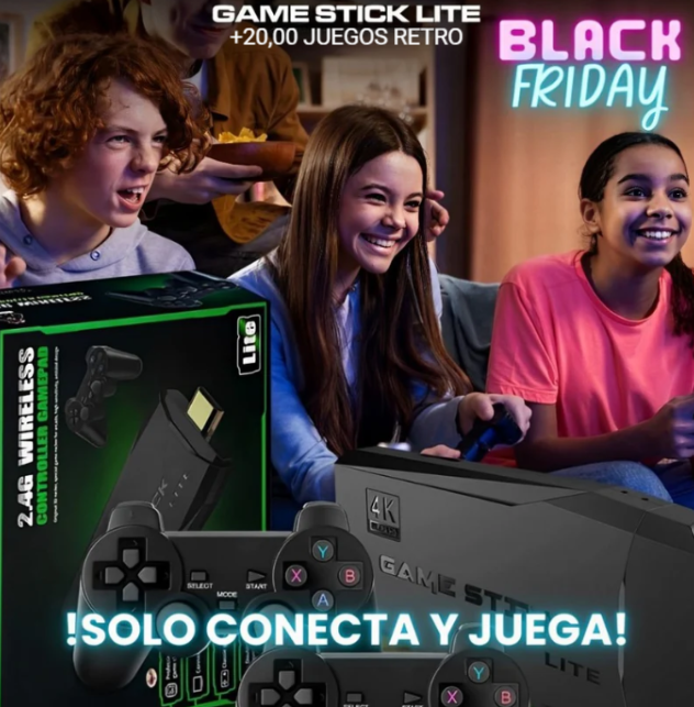 CONSOLA RETRO M8 GAME STICK PRO + 20,000 JUEGOS