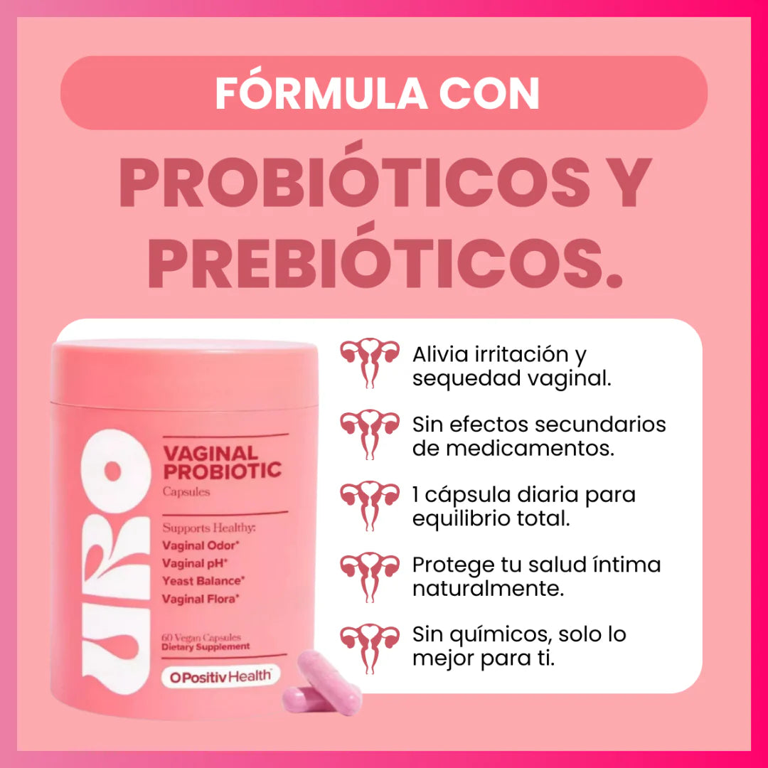 Probióticos Vaginal URO™ | Equilibra tu Vida Íntima (60 capsulas)