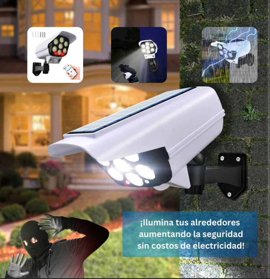 Foco Solar Led Tipo Cámara de Vigilancia