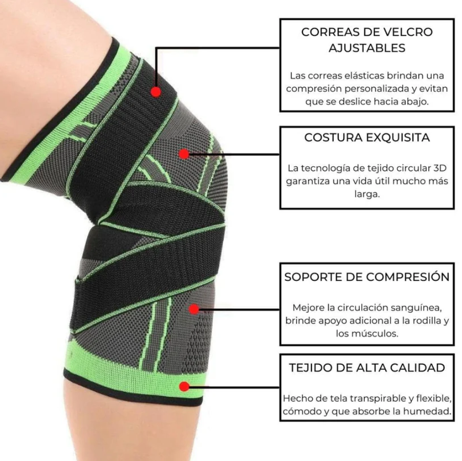 2x1 en Rodillera De Compresion Ajustable